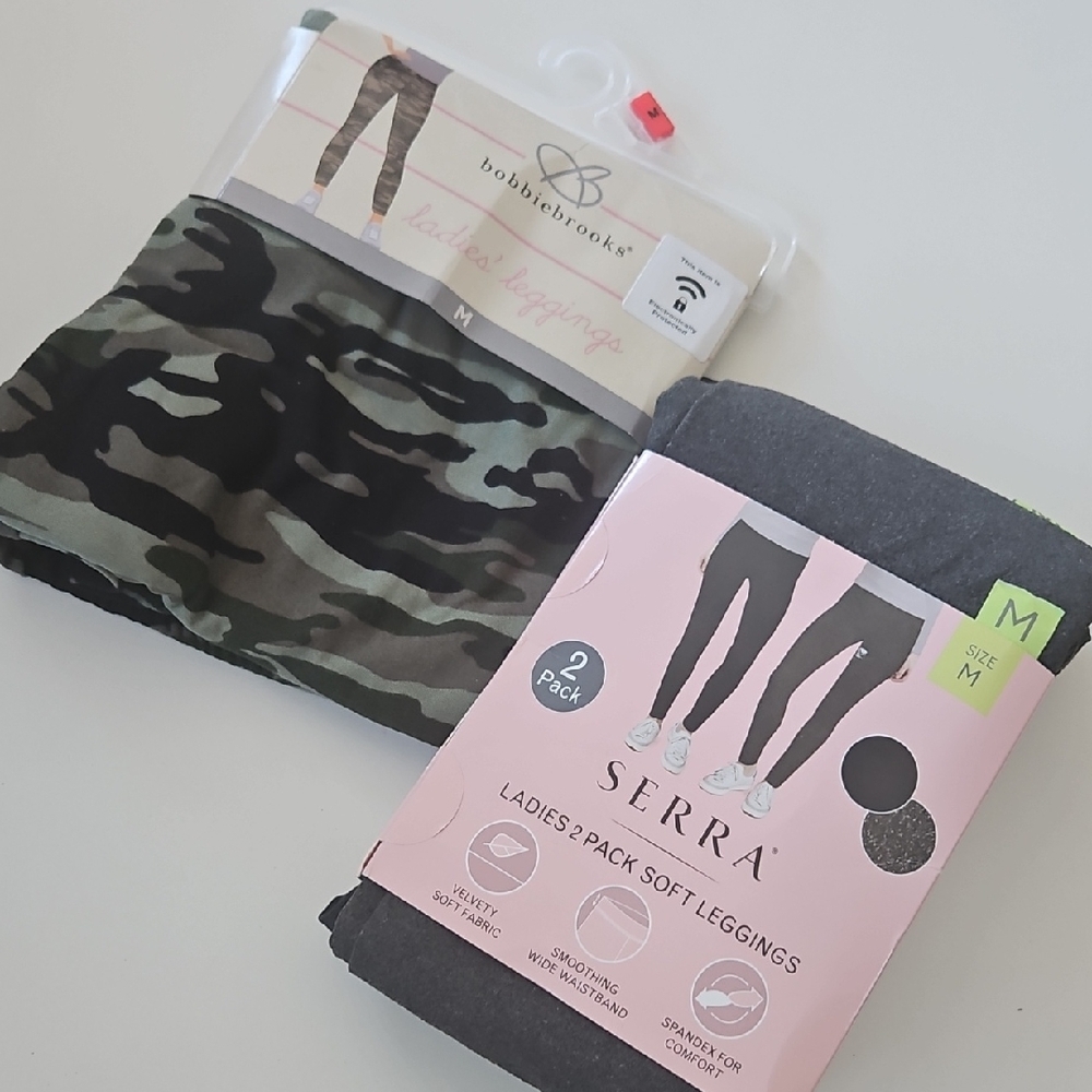 3 Pairs Ladies Leggings Size M